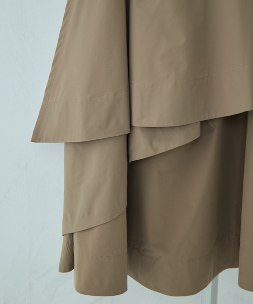 STUDIOUS(ステュディオス)の「【STUDIOUS/ステュディオス】Asymmetry Wrap Layer Skirt/アシンメトリーラップレイヤースカート/ウォッシャブル/オフィスカジュアル(スカート・レディース・カーキ/ブラック・FREE)」の14枚目の写真