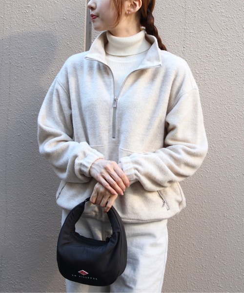 ORCIVAL(オーシバル)の「ORCIVAL/オーシバル スタンドカラーフリースジッププルオーバー STAND COLLAR FLEECE ZIP PULLOVER OR-A0824 YFR(その他トップス・レディース・チャコールグレー/ブルー/オートミール・1)」の2枚目の写真