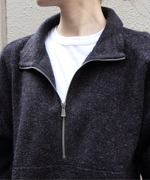 ORCIVAL(オーシバル)の「ORCIVAL/オーシバル スタンドカラーフリースジッププルオーバー STAND COLLAR FLEECE ZIP PULLOVER OR-A0824 YFR(その他トップス・レディース・チャコールグレー/ブルー/オートミール・1)」の4枚目の写真