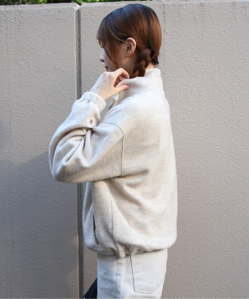 ORCIVAL(オーシバル)の「ORCIVAL/オーシバル スタンドカラーフリースジッププルオーバー STAND COLLAR FLEECE ZIP PULLOVER OR-A0824 YFR(その他トップス・レディース・チャコールグレー/ブルー/オートミール・1)」の16枚目の写真