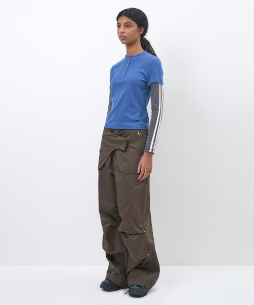 PARTIMENTO WOMEN(パルティメントウィメン)の「オールインワンレイヤードヘンリーロングスリーブT_ブルー(Tシャツ/カットソー・レディース・その他・SMALL)」の3枚目の写真