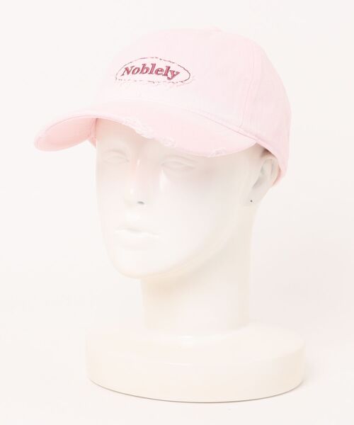 EMODA（エモダ）の「PATCH LOGO DAMAGE CAP（キャップ・レディース・ピンク/グレー/ブラック・FREE）」の3枚目の写真