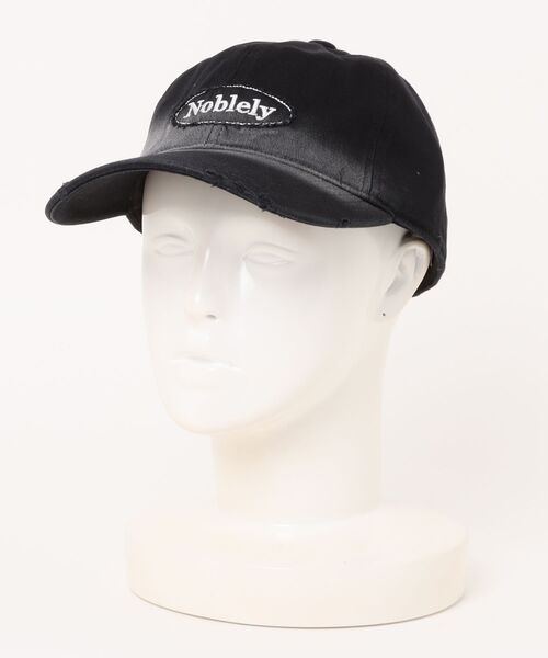 EMODA（エモダ）の「PATCH LOGO DAMAGE CAP（キャップ・レディース・ピンク/グレー/ブラック・FREE）」の2枚目の写真