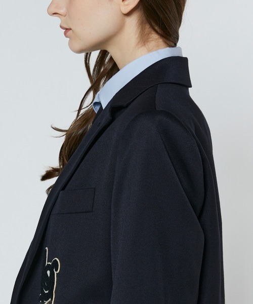DOUBLE STANDARD CLOTHING(ダブルスタンダードクロージング)の「ウールブローチジャケット(テーラードジャケット・レディース・ネイビー・38/36)」の6枚目の写真