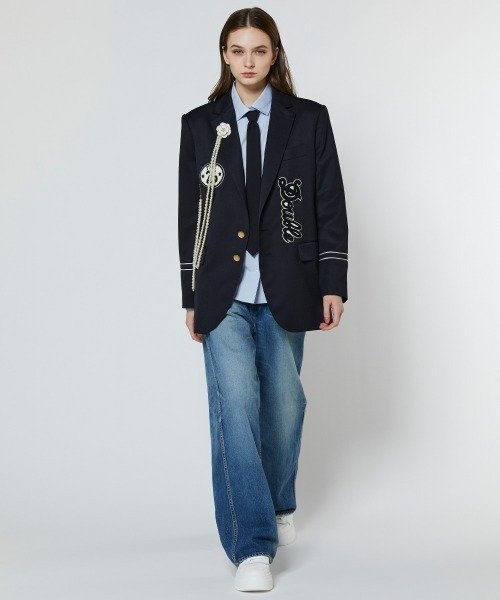 DOUBLE STANDARD CLOTHING(ダブルスタンダードクロージング)の「ウールブローチジャケット(テーラードジャケット・レディース・ネイビー・38/36)」の13枚目の写真