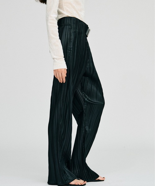 PRANK PROJECT(プランクプロジェクト)の「【2026Autumn Pre-Order】ベルテッドプリーツパンツ / Belted Pleated Pants(その他パンツ・レディース・ブラウン/ブラック・38/36)」の4枚目の写真