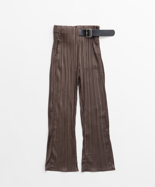 PRANK PROJECT(プランクプロジェクト)の「【2026Autumn Pre-Order】ベルテッドプリーツパンツ / Belted Pleated Pants(その他パンツ・レディース・ブラウン/ブラック・38/36)」の5枚目の写真