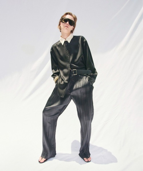 PRANK PROJECT(プランクプロジェクト)の「【2026Autumn Pre-Order】ベルテッドプリーツパンツ / Belted Pleated Pants(その他パンツ・レディース・ブラウン/ブラック・38/36)」の19枚目の写真
