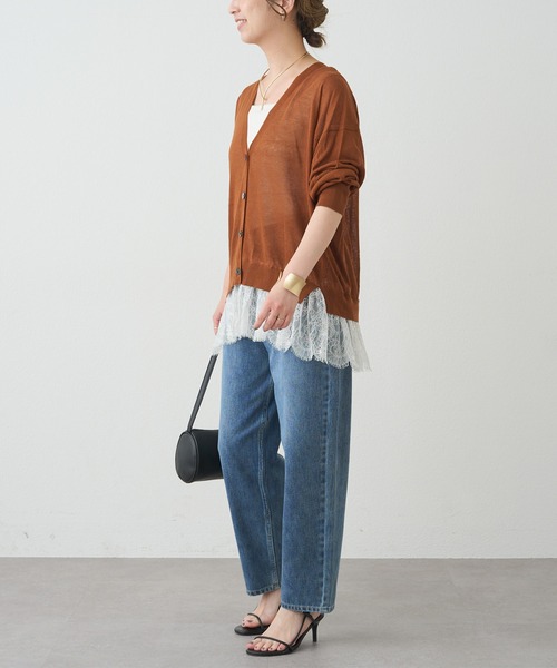 PUAL CE CIN(ピュアルセシン)の「縦ストレッチデニムパンツ(デニムパンツ・レディース・ブルー/インディゴブルー・FREE)」の12枚目の写真