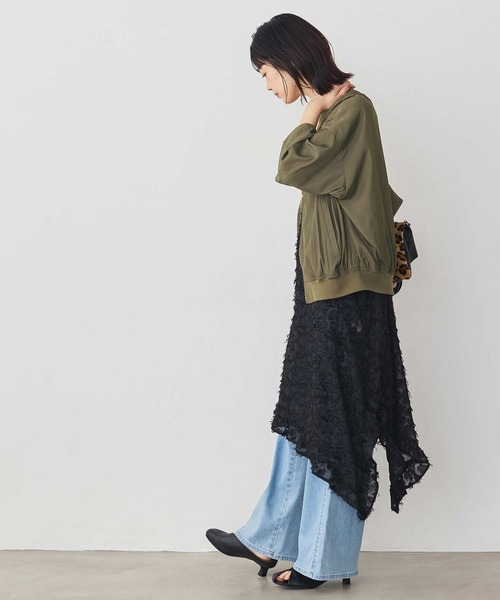 Gready Brilliant(グレディブリリアン)の「割繊サテンMA-1(MA-1・レディース・ブラウン/カーキ・38)」の11枚目の写真