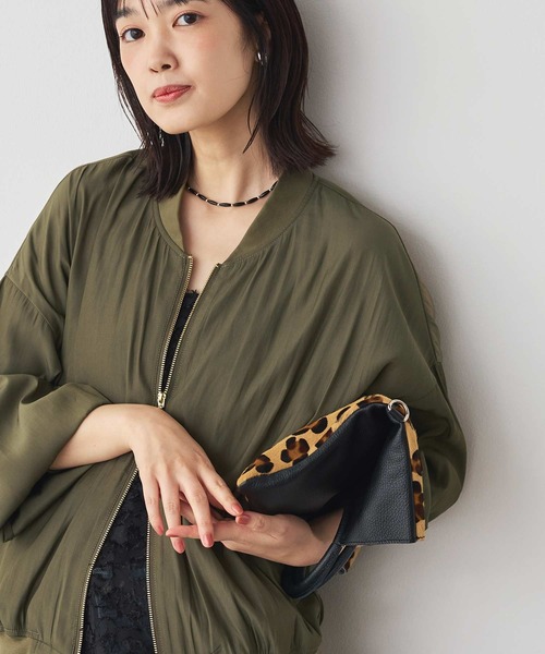 Gready Brilliant(グレディブリリアン)の「割繊サテンMA-1(MA-1・レディース・ブラウン/カーキ・38)」の19枚目の写真