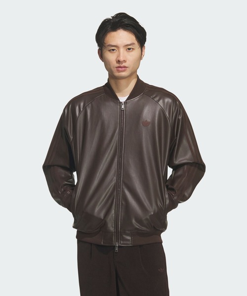 adidas（アディダス）の「SSTプレザージャケット / アディダスオリジナルス adidas Originals（ジャージ・メンズ・ブラウン・XX-LARGE/3XL/4XL/LARGE/MEDIUM/SMALL/X-LARGE/X-SMALL）」の2枚目の写真