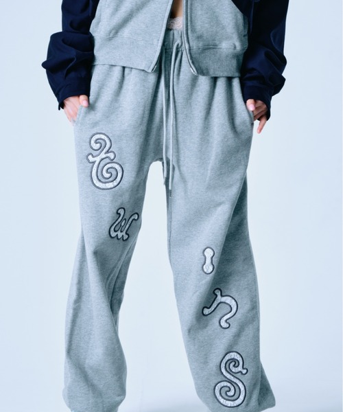 twins（nemne store）（ツインズ）の「Lace twins logo sweat pants（スウェットパンツ・レディース・チャコール/グレー系・SMALL/MEDIUM）」の10枚目の写真