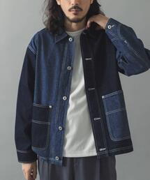 ITEMS URBANRESEARCH | ヒッコリー×デニム切替 ワークジャケット(デニムジャケット)