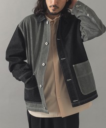 ITEMS URBANRESEARCH | ヒッコリー×デニム切替 ワークジャケット(デニムジャケット)
