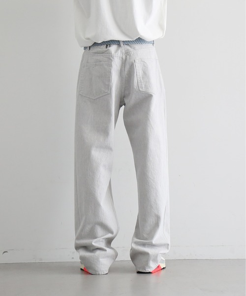 KAIKO(カイコー)の「KAIKO Loose denim pants(その他パンツ・メンズ・グレー・1/2)」の2枚目の写真