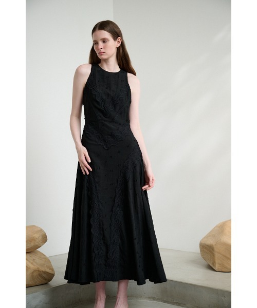 Estella.K(エステラケー)の「Florence Lace Dress ウェーブレーススウィッチングドレス(ワンピース・レディース・サックスブルー/ブラック/ホワイト・FREE)」の3枚目の写真