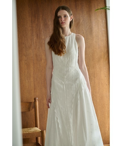 Estella.K(エステラケー)の「Florence Lace Dress ウェーブレーススウィッチングドレス(ワンピース・レディース・サックスブルー/ブラック/ホワイト・FREE)」の10枚目の写真