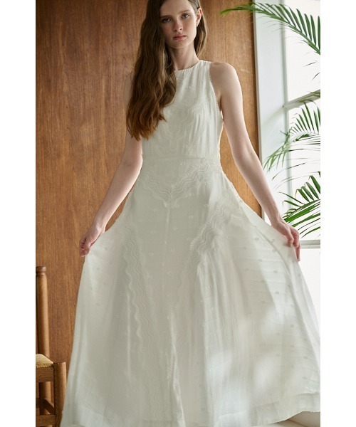 Estella.K(エステラケー)の「Florence Lace Dress ウェーブレーススウィッチングドレス(ワンピース・レディース・サックスブルー/ブラック/ホワイト・FREE)」の12枚目の写真