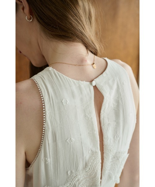 Estella.K(エステラケー)の「Florence Lace Dress ウェーブレーススウィッチングドレス(ワンピース・レディース・サックスブルー/ブラック/ホワイト・FREE)」の21枚目の写真