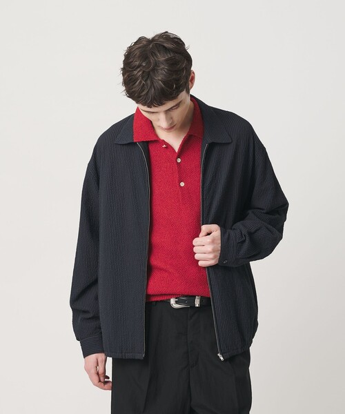 BEAUTY&YOUTH UNITED ARROWS（ビューティーアンドユースユナイテッドアローズ）の「アーバン サッカー チェック ジップ シャツ（シャツ/ブラウス・メンズ・ベージュ/ネイビー・XL/M/L/S）」の2枚目の写真