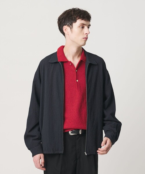 BEAUTY&YOUTH UNITED ARROWS（ビューティーアンドユースユナイテッドアローズ）の「アーバン サッカー チェック ジップ シャツ（シャツ/ブラウス・メンズ・ベージュ/ネイビー・XL/M/L/S）」の6枚目の写真