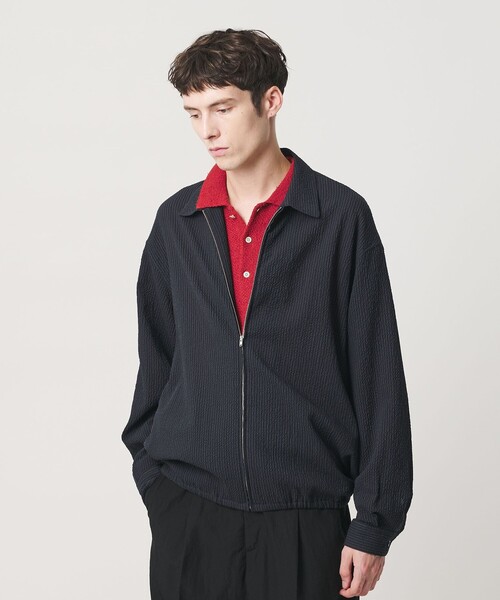 BEAUTY&YOUTH UNITED ARROWS（ビューティーアンドユースユナイテッドアローズ）の「アーバン サッカー チェック ジップ シャツ（シャツ/ブラウス・メンズ・ベージュ/ネイビー・XL/M/L/S）」の8枚目の写真