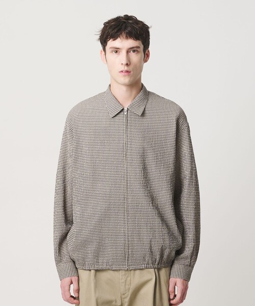 BEAUTY&YOUTH UNITED ARROWS（ビューティーアンドユースユナイテッドアローズ）の「アーバン サッカー チェック ジップ シャツ（シャツ/ブラウス・メンズ・ベージュ/ネイビー・XL/M/L/S）」の10枚目の写真