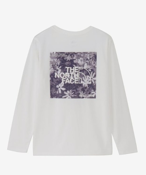THE NORTH FACE(ザノースフェイス)の「THE NORTH FACE/ザ・ノース・フェイス L/S FL SQUARE LG T ロンT NTW82676(Tシャツ/カットソー・レディース・ホワイト/ブラック・XL/L/M/S)」の1枚目の写真