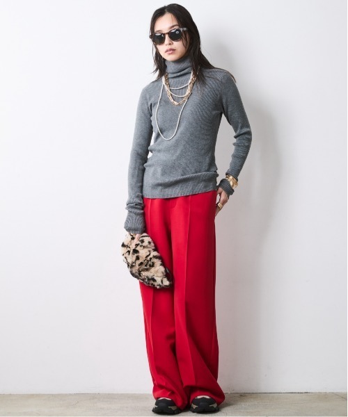 CHIC STYLE(シックスタイル)の「カラーワイドパンツ<大きいサイズ有>シックスタイル(その他パンツ・レディース・レッド/ブラック・5L/4L/3L/LL/L/M)」の17枚目の写真
