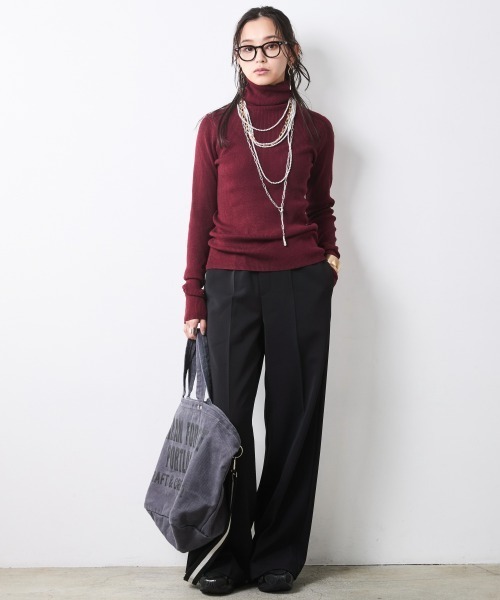 CHIC STYLE(シックスタイル)の「カラーワイドパンツ<大きいサイズ有>シックスタイル(その他パンツ・レディース・レッド/ブラック・5L/4L/3L/LL/L/M)」の18枚目の写真