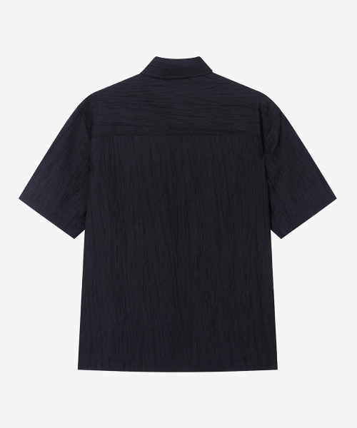 MINDBRIDGE（マインドブリッジ）の「[COUTURE]クリースオーバーサイズ半袖プリーツシャツ - 2カラー（シャツ/ブラウス・メンズ・ブラック/カーキ・95/100/105/110）」の9枚目の写真