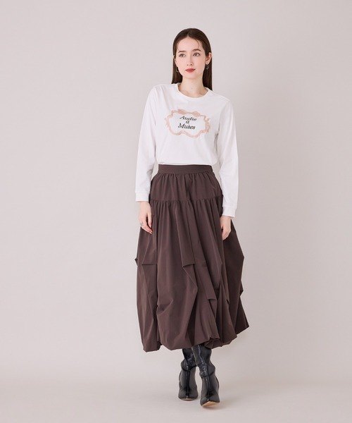 Audie a Muses(オーディアミューズ)の「刺繍加工ロングスリーブカットソー(Tシャツ/カットソー・レディース・グレー/オフホワイト・38/42)」の6枚目の写真