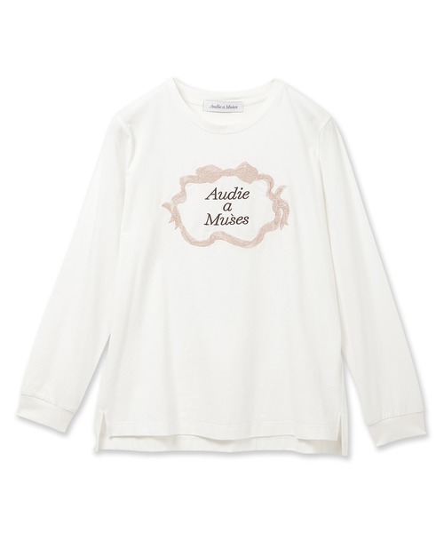 Audie a Muses(オーディアミューズ)の「刺繍加工ロングスリーブカットソー(Tシャツ/カットソー・レディース・グレー/オフホワイト・38/42)」の16枚目の写真
