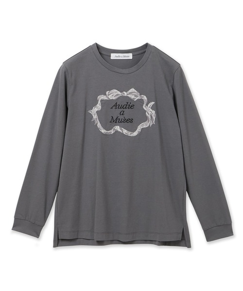 Audie a Muses(オーディアミューズ)の「刺繍加工ロングスリーブカットソー(Tシャツ/カットソー・レディース・グレー/オフホワイト・38/42)」の15枚目の写真