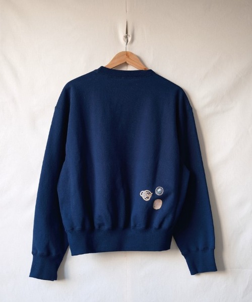 KHOKI(コッキ)の「【KHOKI/コッキ】26fw-t-06 Hand-stitched sweatshirt(スウェット・メンズ・ネイビー/グレー・2/3)」の8枚目の写真