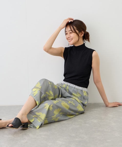 Jayro(ジャイロ)の「花柄×チュールレイヤーパンツ(その他パンツ・レディース・ホワイト系その他2/チャコールグレー/グレー・FREE)」の16枚目の写真