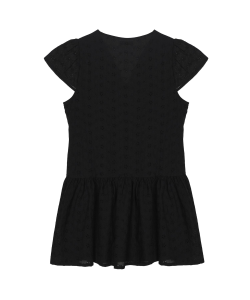NICK&NICOLE（ニックアンドニコール）の「EYELET FRILL MINI DRESS_BLACK（ワンピース・レディース・その他・MEDIUM/LARGE）」の2枚目の写真