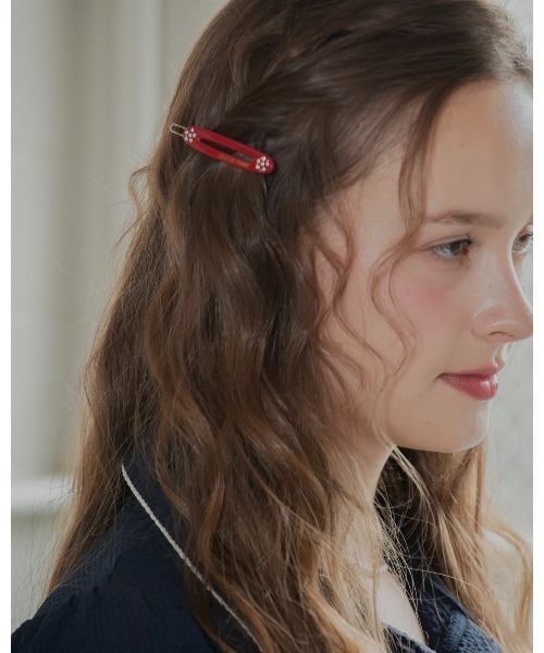 JUMELLE(ジュメロ)の「アクリルラウンドヘアピン(ヘアピン・レディース・ブラウン/レッド・FREE)」の5枚目の写真