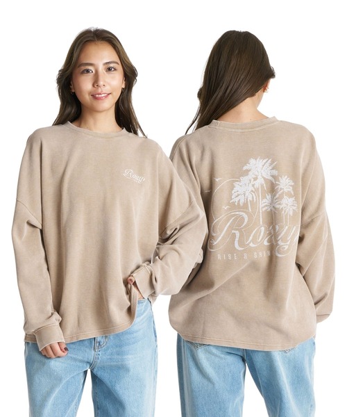 ROXY(ロキシー)の「ROXY RISE & SHINE ワッフルニット長袖Tシャツ ロンT 【2026年秋冬モデル】/ロキシー(Tシャツ/カットソー・レディース・ベージュ/パープル/ナチュラル/ブルー・MEDIUM/SMALL/LARGE)」の1枚目の写真