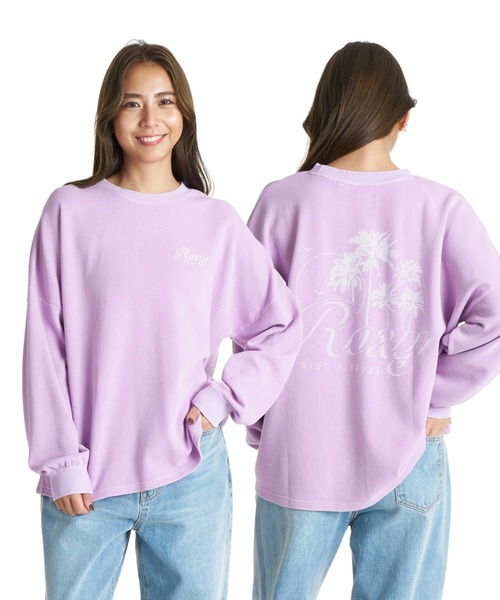 ROXY(ロキシー)の「ROXY RISE & SHINE ワッフルニット長袖Tシャツ ロンT 【2026年秋冬モデル】/ロキシー(Tシャツ/カットソー・レディース・ベージュ/パープル/ナチュラル/ブルー・MEDIUM/SMALL/LARGE)」の4枚目の写真