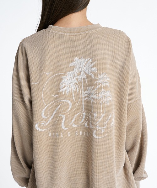 ROXY(ロキシー)の「ROXY RISE & SHINE ワッフルニット長袖Tシャツ ロンT 【2026年秋冬モデル】/ロキシー(Tシャツ/カットソー・レディース・ベージュ/パープル/ナチュラル/ブルー・MEDIUM/SMALL/LARGE)」の6枚目の写真