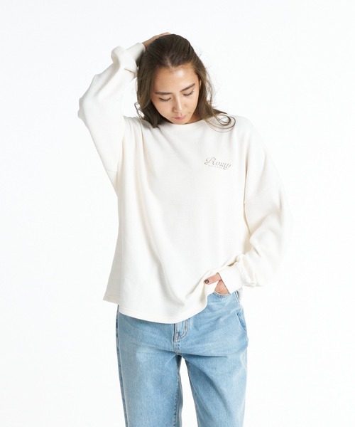 ROXY(ロキシー)の「ROXY RISE & SHINE ワッフルニット長袖Tシャツ ロンT 【2026年秋冬モデル】/ロキシー(Tシャツ/カットソー・レディース・ベージュ/パープル/ナチュラル/ブルー・MEDIUM/SMALL/LARGE)」の9枚目の写真
