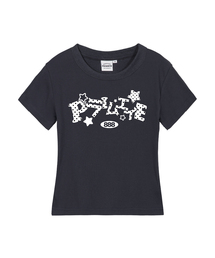 PONG SUGAR レディース スリムフィット 半袖Tシャツ 5 COLORS