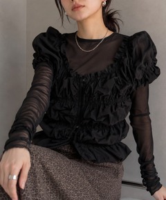 W FACE CLOUD PUFF SLEEVE TOPS（その他トップス）｜CLANE（クラネ）の