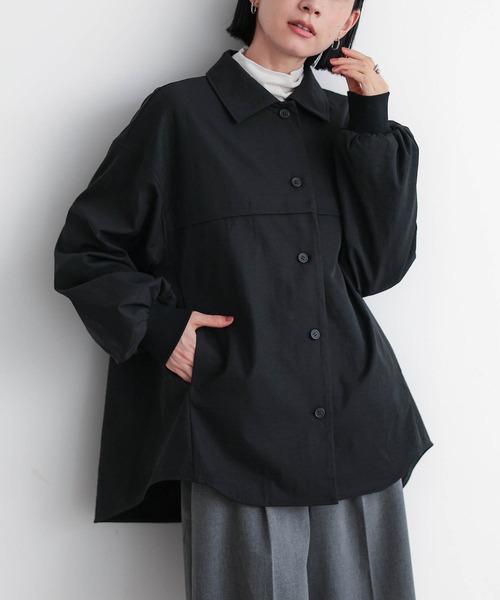 for/c(フォーシー)の「ストール付シャツアウター【サスティナブル】(その他アウター・レディース・ブラック/ベージュ・M/L)」の16枚目の写真