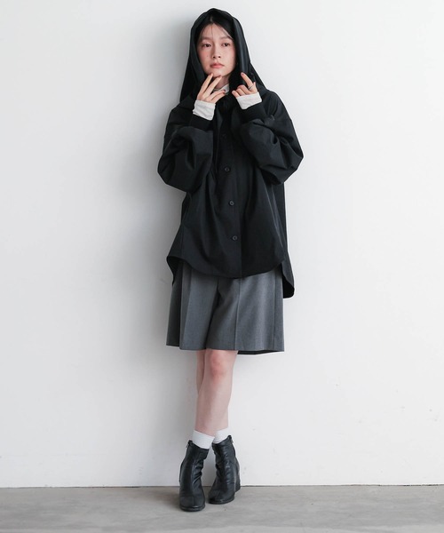 for/c(フォーシー)の「ストール付シャツアウター【サスティナブル】(その他アウター・レディース・ブラック/ベージュ・M/L)」の13枚目の写真