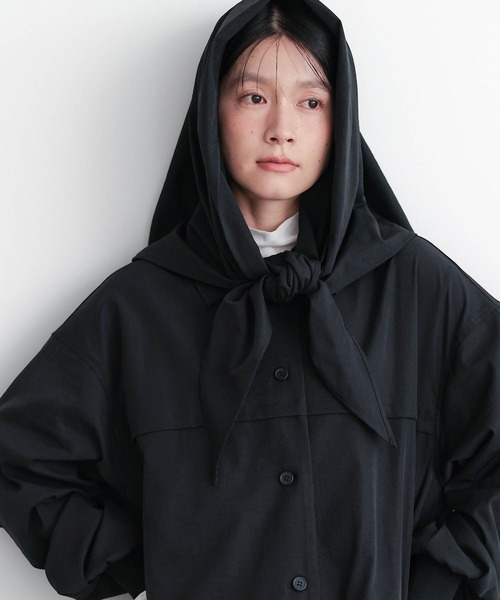 for/c(フォーシー)の「ストール付シャツアウター【サスティナブル】(その他アウター・レディース・ブラック/ベージュ・M/L)」の17枚目の写真