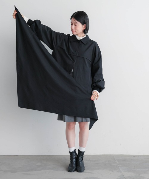 for/c(フォーシー)の「ストール付シャツアウター【サスティナブル】(その他アウター・レディース・ブラック/ベージュ・M/L)」の3枚目の写真