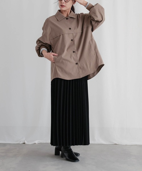 for/c(フォーシー)の「ストール付シャツアウター【サスティナブル】(その他アウター・レディース・ブラック/ベージュ・M/L)」の21枚目の写真